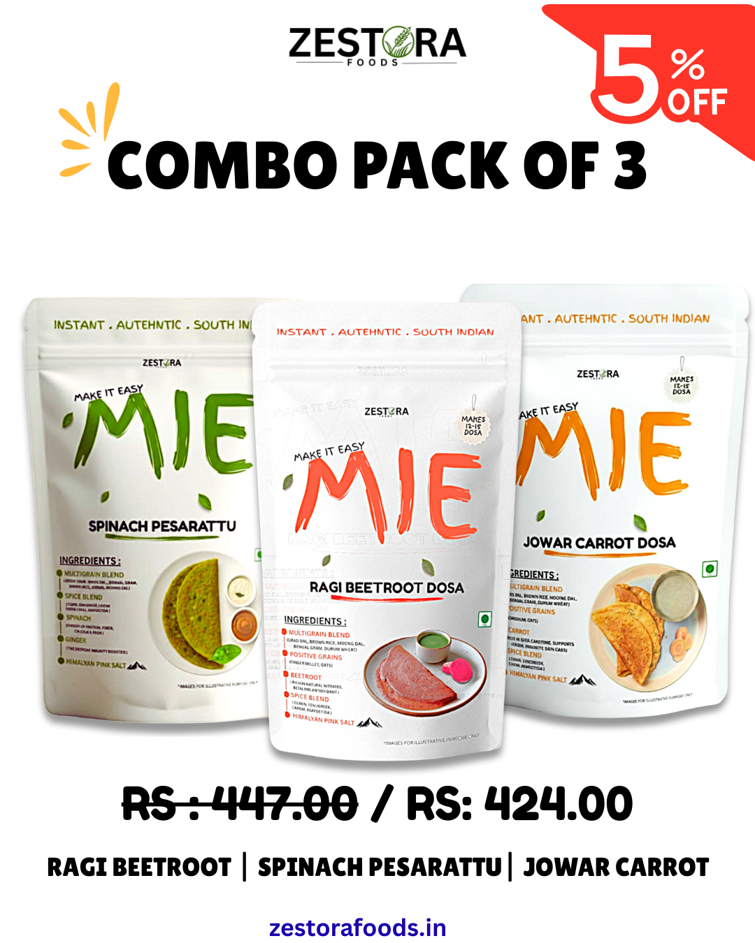 COMBO PACK OF 3 (SP, RB, JC)
